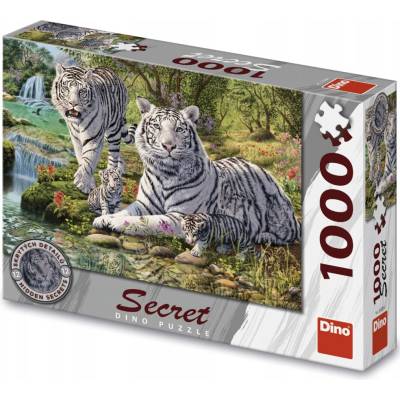 DINO Secret Collection Bílí tygři 1000 dílků