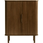 Unique Furniture Кафяв шкаф в дъбов декор с плъзгащи се врати 113x90 cm Cavo - Unique Furniture (48952931)