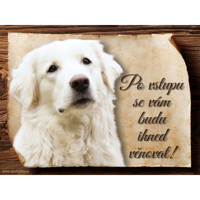 Sport hobby Cedulka Slovenský čuvač Po vstupu CP1460 15 x 11 cm