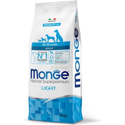Monge Speciality Line All Breeds Adult Monoprotein Light суха храна за кучета - сьомга, ориз 2, 5 кг