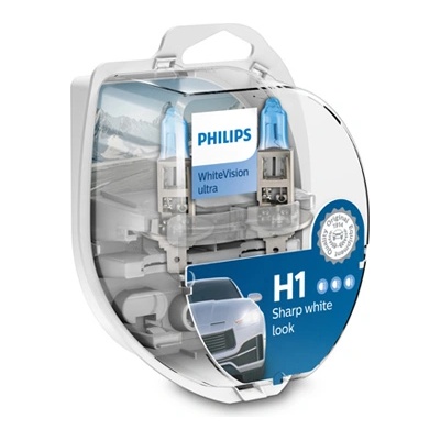 Крушка, фар PHILIPS H1, 12V, 55W, 3700K, 1550lm, 2 бр