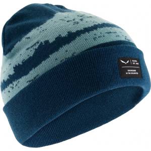 Salewa Зимна шапка (beanie) Salewa Logo Beanie - Pond Blue - размер One Size (904-6845-0411)