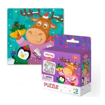 Image 1 of dodo - Детски коледен пъзел - Елен и пингвин (300353)