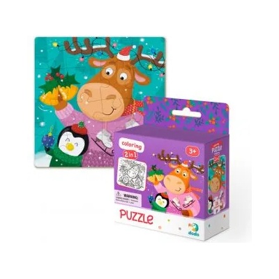 dodo - Детски коледен пъзел - Елен и пингвин (300353)