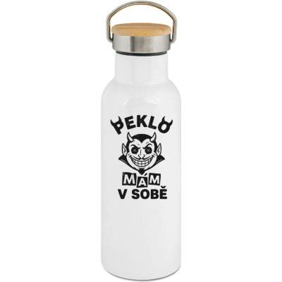 123TRIKO termoska Peklo mám v sobě, černý tisk 500 ml vtipné