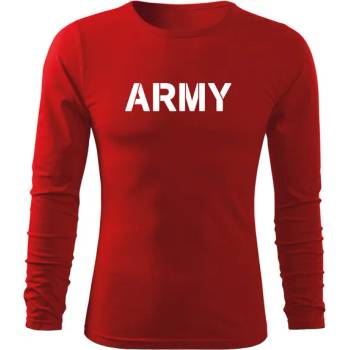 Image 1 of DRAGOWA FIT-T Тениска с дълъг ръкав Army, червена, 160 г/м2 (5588)