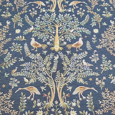 Gobelínová látka WILLIAM MORRIS modrý šíře 280 cm