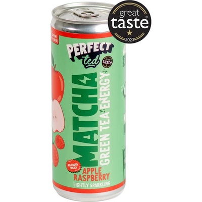 PerfecTed Healthy Matcha Energy Drink jablko a malina 250 ml