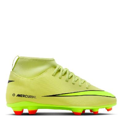 Nike Юношески футболни бутонки Nike Mercurial Superfly 10 Junior Firm Ground Football Boots - Volt/Crimson
