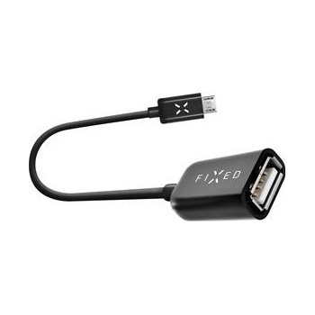 FIXED OTG datový kabel s konektory micro USB/USB-C, USB 2.0, 20 cm FIXA-CTOA-BK
