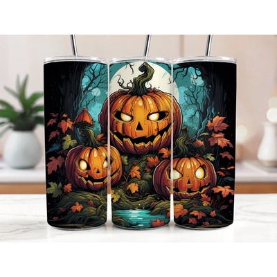 Cool termokelímek s brčkem 590 ml Halloweenské dýně v lese