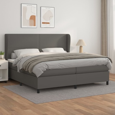 vidaXL 11461.3128935 Boxspring postel s matrací šedá umělá kůže