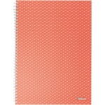 Esselte Colour "Breeze", тетрадка със спирала, A4, карирана, корал (628478)