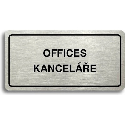 Accept Piktogram "OFFICES - KANCELÁŘE" (160 × 80 mm) (stříbrná tabulka - černý tisk)