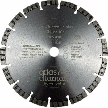 Atlas Quattro Laser diamantový řezný kotouč 230 mm QL230