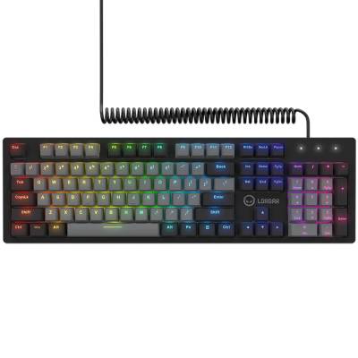 Azar 514, Wired mechanical gaming keyboard, RGB backlight, 1680000 colour variations, 18 modes, keys number: 104, 50M cli (LRG-GK514B-US)