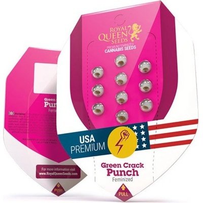 Royal Queen Seeds Green Crack Punch semena neobsahují THC 3 ks