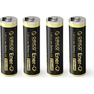 ORICO 4 броя презареждаеми литиеви батерии AA с USB-C порт - Orico Ener-G EG5C Lithium Battery 2100mWh AA (ORICO-EG5C-UN-4PK-BP)