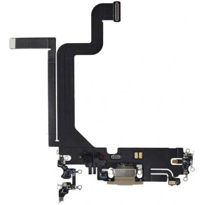 AppleKing nabíjecí a audio flex konektor pro iPhone 14 Pro Max - zlatý