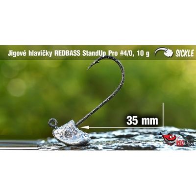 Red Bass jigová hlava StandUp Pro Sickle vel.4 10g