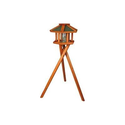 Natura Vonkajšie krmítko so strieškou a silom na trojnožke 1,40 m 50 x 34 cm borovicové drevo
