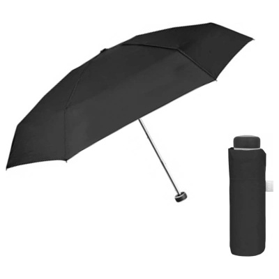 Мъжки сгъваем неавтоматичен мини чадър | Perletti Time | Черен