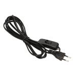 COMMEL 0113 H03VV H2-F 2, 5A 250V 2X0, 75mm2 2m черен проводник с превключвател (0113)