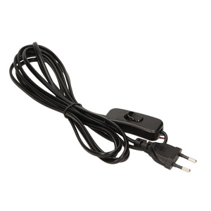 COMMEL 0113 H03VV H2-F 2, 5A 250V 2X0, 75mm2 2m черен проводник с превключвател (0113)