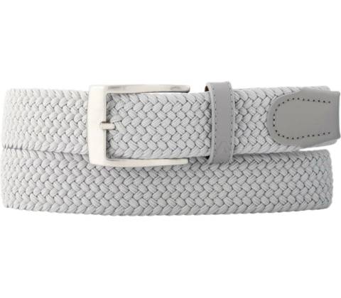 Pánský opasek Alberto Basic Braided Light Grey