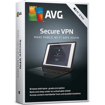 AVG Secure VPN - 5 lic. 24 mes.
