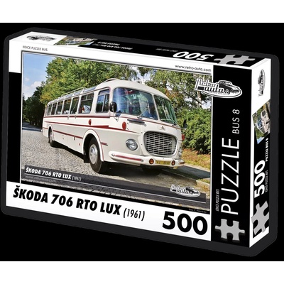 Retro cars - Puzzle BUS no. 8 Škoda 706 RTO LUX (1961) - 500 piese