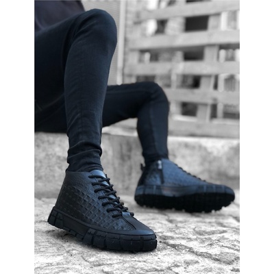 BOA Shoes Мъжки боти от естествена кожа ba0215 - Черни #361667 (361667_Черно)