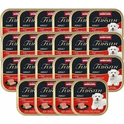 Animonda Vom Feinsten Adult hovädzie a morčacie srdcia 22 x 150 g