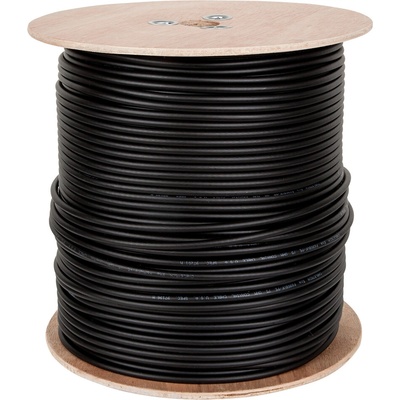 CABLETECH Koaxiálny anténny kábel F690BV+ŽEL 75 Ohm čierny 305 m L-KAB0020