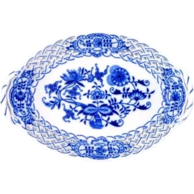 Originálny Český Porcelán Dubí Cibulák Košík prelamovaný 28 cm