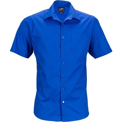 James & Nicholson pánska košeľa s krátkym rukávom JN644 královská modrá