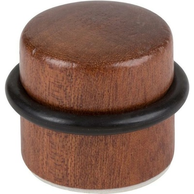 Walteco Dverová zarážka, priemer 37x30mm, drevo, samolepiaca, mahagón , 5161