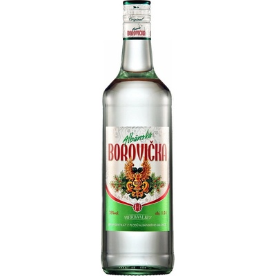 Borovička Albánská 38% 1 l (holá láhev)