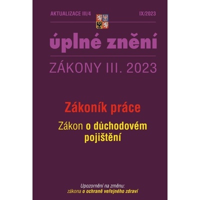 Aktualizace III/4 - Zákoník práce - Poradce s.r.o.