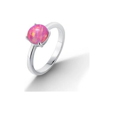 Nubis Stříbrný prsten s růžovým opálem NB 5083