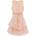 Guess Елегантна разкроена рокля в бледо розово със златисти детайли Guess