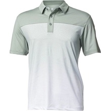 Backtee Mens Striped Polo Agave green