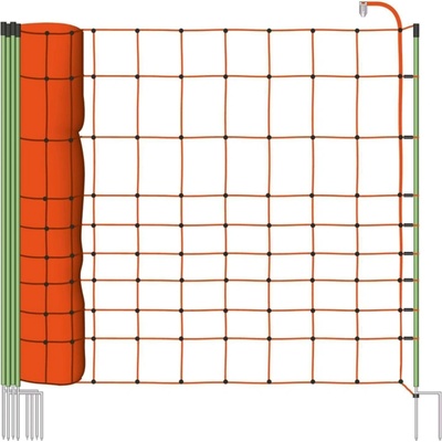 Vodivá ohradníková síť pro ovce, jehňata a kozy, výška 120 cm, délka 50 m, dvojitý hrot