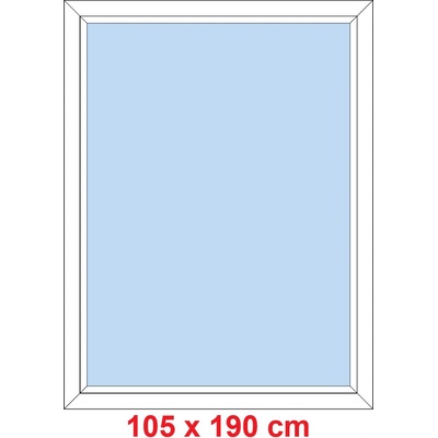 Soft Plastové okno 105x190 cm FIX neotevírav Bílá