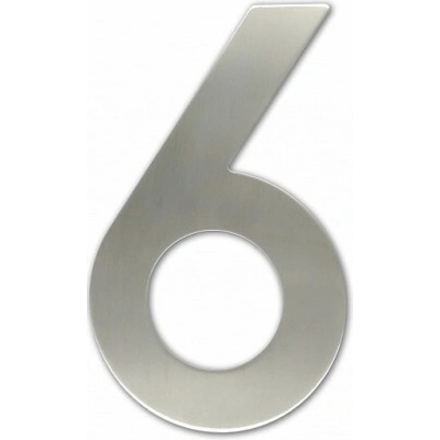 Číslica "6" fasádna 150mm NEREZ S Nerez