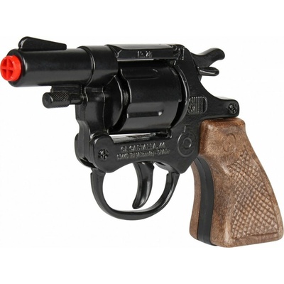 Alltoys policejní revolver kovový černý 8 ran