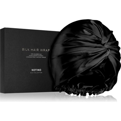Notino Silk Collection Hair wrap hedvábný turban na vlasy Black 1 ks – Zboží Dáma