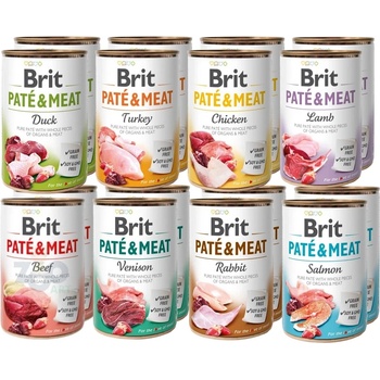 Brit PATE & MEAT Mix 16x400г 8 вкуса