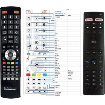 GENERAL STRONG 43UC6433, 32HC4432, 32HC4433, 40FC4433, 43UC6433, 50UC6433, 65UC6433 - съвместимо дистанционно управление на марката General (43UC6433, 32HC4432, 32HC4433, 40FC4433, 43UC6433, 50UC6433, 65UC6433)