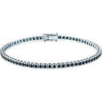 SAVICKI Тенис гривна, бяло злато 585, черни диаманти 1.073К, 2.3mm. 17cm
